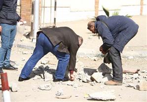 11 صورة ترصد آثار انفجار عبوة ناسفة أمام قسم عين شمس