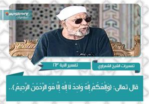 تفسير الشعراوي للآية 163 من سورة البقرة