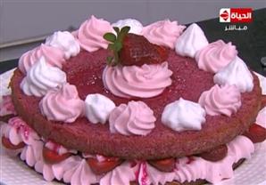 الكنافة الحمراء بالكريمة وسيرب فيتراك - الشيف يسري خميس