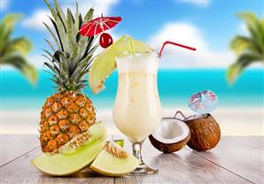 عصير الأناناس بجوز الهند