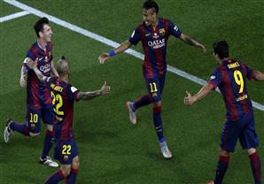 بالفيديو- برشلونة يتوج ملكا لإسبانيا متوعدا اليوفي بثلاثية