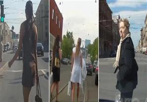 فيديو .. حينما تعبر حسناوات روسيا الطريق