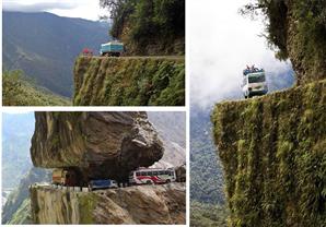 "طريق الموت" .. أخطر طريق في العالم (صور)