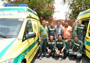 الدفع بسيارات إسعاف على كورنيش الأقصر في عيد الأضحى