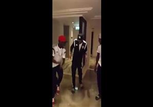 احتفال كوفي وسيسيه ومعروف بتتويج الزمالك بالدوري