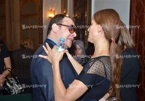 40 صورة تثير الجدل داخل عزاء ميرنا المهندس