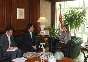 وزيرة التعاون الدولي تلتقي سفير اليابان لبحث العلاقات الاقتصادية بين البلدين