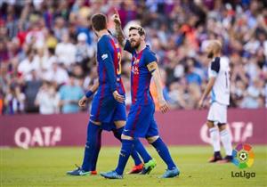 بالفيديو والصور- برشلونة يحتفل بعودة ميسي بفوز كبير على ديبورتيفو لاكورونا في الليجا