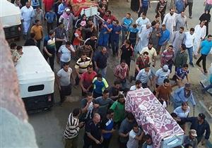 بالصور.. القنطرة شرق تشيع جثامين ضحايا الكهرباء في تفجير العريش