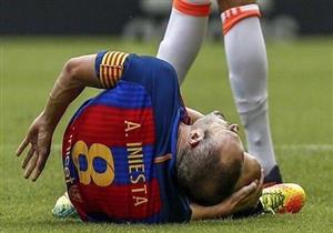 برشلونة يوضح مدى إصابة إنيستا 