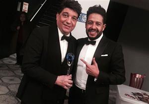 بالصور- "بيج أبل" تمنح محمد حماقي جائزة أفضل مطرب بالشرق الأوسط 