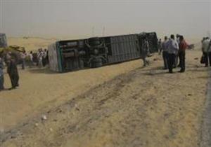 الصحة: وفاة 7 وإصابة 45 آخرين في حادث انقلاب أوتوبيس بطريق نويبع