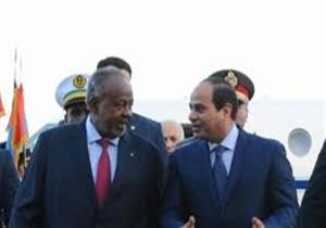 السيسي يشهد توقيع اتفاقيات تعاون مشتركة مع نظيره الجيبوتي 