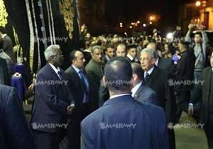 بالفيديو والصور.. نرصد عزاء ''هيكل'' وظهور لعنان والقذافي وصباحي  