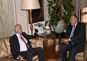 شكري يبحث مع الرجوب في القاهرة تطورات المصالحة الفلسطينية