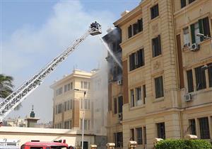 انتداب المعمل الجنائي لمعاينة وحصر تلفيات حريق محافظة القاهرة