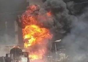 حريق هائل بمصنع في أكتوبر