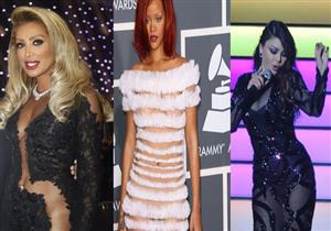 بالصور: الفساتين الشفافة موضة النجمات لهذا الصيف