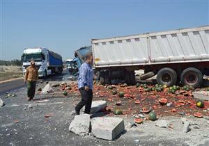 عودة الحركة المرورية على الطريق الزراعي السريع بقليوب بعد توقفها لمدة ساعة