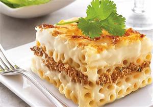 طريقة عمل مكرونة بالبشاميل والخضروات 