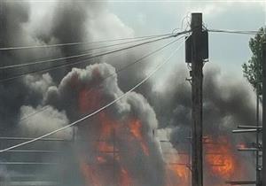 الحماية المدنية تسيطر على حريق هائل بمصنع "الأكليرك" غرب الإسكندرية