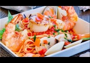 طريقة عمل مكرونة السي فود 