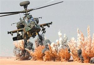 مقتل 25 تكفيريًا وإصابة 15 آخرين في قصف الآباتشي لتجمع مسلح غرب رفح