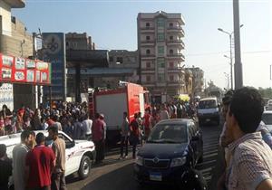 السيطرة على حريق محطة الوقود بالدقهلية - صور