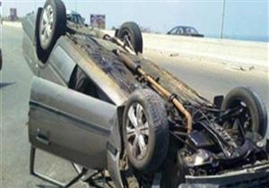 إصابة 9 أشخاص في حادث انقلاب سيارة من أعلى كوبري بـ"صحراوي" الإسكندرية