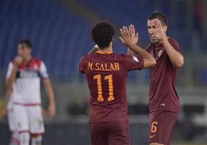 بالفيديو والصور- صلاح يسجل ويصنع في رباعية روما أمام كروتوني