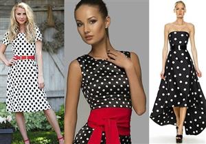 بالصور.."الفساتين المنقطة" موضة لم تختفي على مر العصور