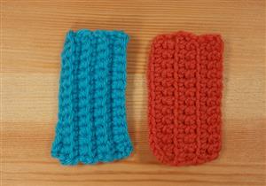 تعليم الكروشيه : غرزة الحشو في اللفه الخلفية/الأمامية