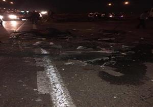 اللقطات الأولى لحادث تصادم مقطورة و5 سيارات أعلى "دائري السلام​"