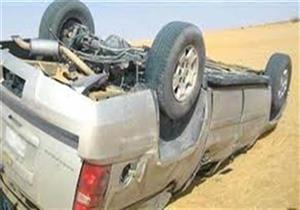 6  مصابين من أسرة واحدة في انقلاب سيارة ببني سويف