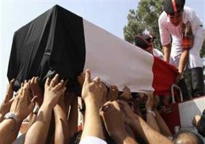 جنازة عسكرية لأمين شرطة لقى مصرعه في فض مشاجرة بالخانكة