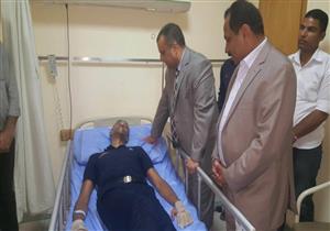 بالصور- مدير أمن الإسكندرية يزور مصابي الحماية المدنية في "حريق العجمي"