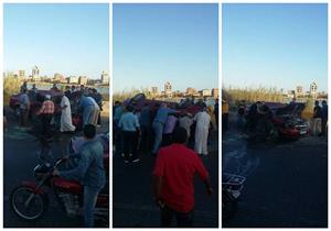 3 مصابين في انقلاب سيارة على طريق رأس البر