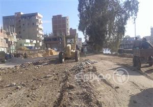 عقب مأساة "توكتوك الموت".. البدء في توسيع طريق "مرسي بلبع" بالبحيرة (صور)