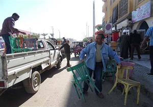 بالصور.. حملة لرفع الإشغالات وضبط الأسواق في مدينة أسوان