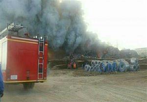 حريق هائل بمخزن خردة بالدقهلية