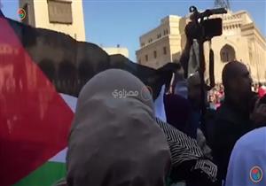 بالفيديو - فتيات بتظاهرة الأزهر: "شعب واحد ما بيلين.. مصر وسوريا وفلسطين"