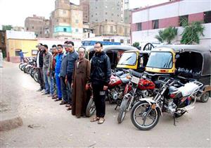 ضبط تشكيل عصابي سرق 39 "توك توك وموتوسيكل" في الدقهلية