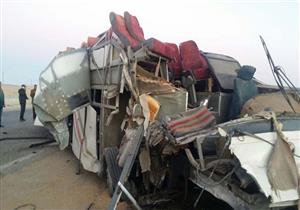 إصابة 25 شخصًا ومصرع آخرين في انقلاب أتوبيس بصحراوي المنيا