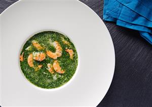 طريقة عمل ملوخية بالجمبري