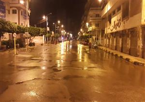 سقوط أمطار غزيرة على كفر الشيخ