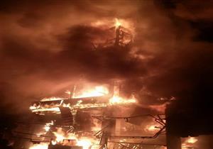 "الصحة" : اصابة اثنين في حريق عقارات سكنية من الخشب ببورسعيد