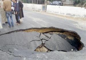 توقف المرور بطريق "الإسماعيلية ـ القاهرة" الصحراوي بسبب هبوط بكوبري العاشر