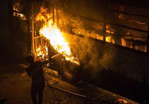 السيطرة على حريق شب في أتوبيس سياحي بطريق "القاهرة  ــــ الاسكندرية" الصحراوي