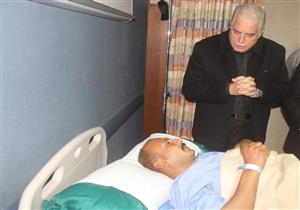 بالصور.. "فودة" يزور مصابي الهجوم الإرهابي على دير سانت كاترين بمستشفى شرم الشيخ