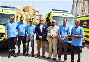  بالصور.. محافظ سوهاج يتفقد سيارات الإسعاف الجديدة